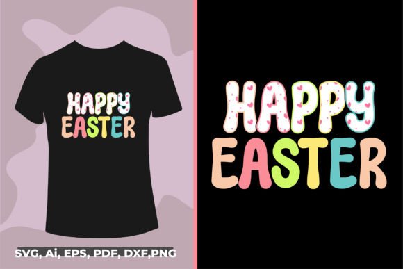Download Happy Easter Typography T-shirt Design - Easter typography Collection